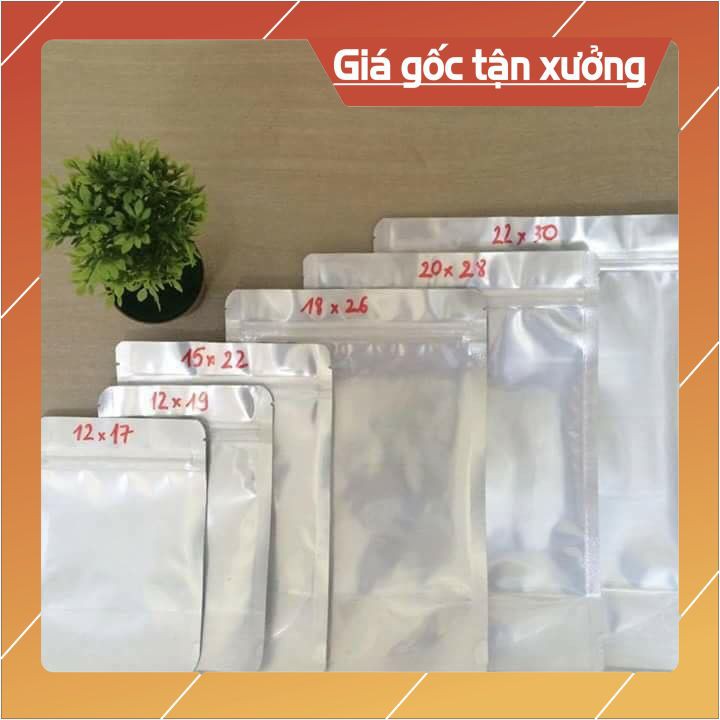 túi zip bạc đáy đứng 🍓𝑭𝒓𝒆𝒆𝒔𝒉𝒊𝒑🍓 ( túi cà phê, zipper bạc)