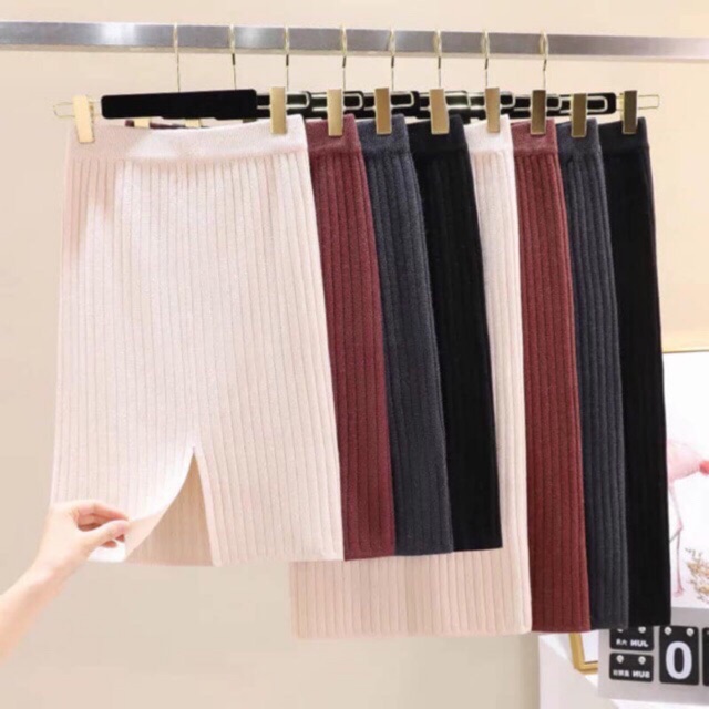 Chân váy len dài, xẻ sau sẵn 4 màu | BigBuy360 - bigbuy360.vn