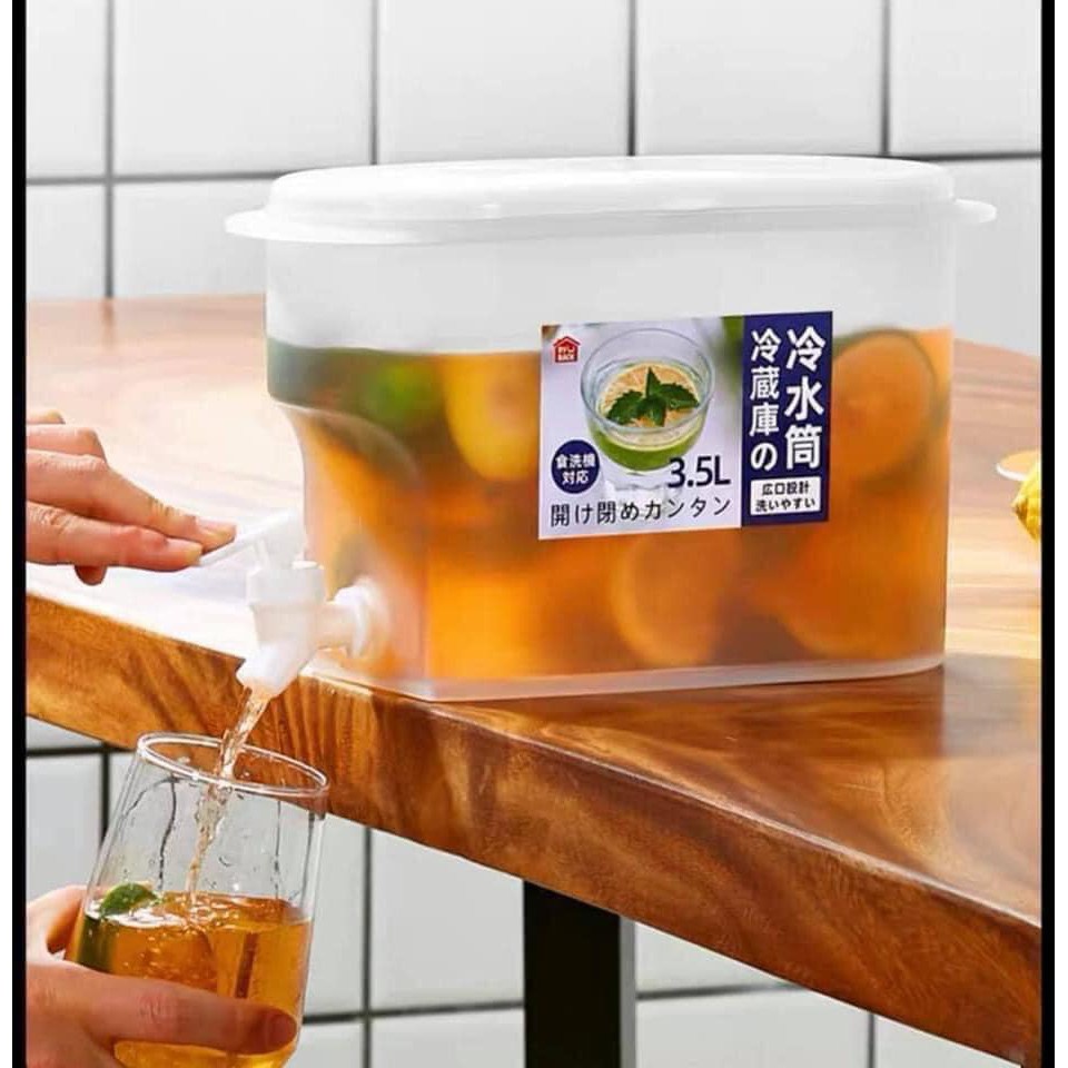 Bình đựng nước 3.5lít có vòi và nắp đậy