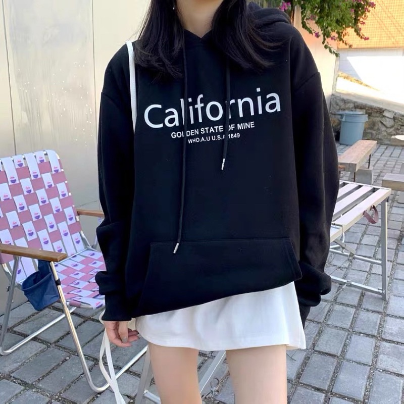 Áo hoodie nam nữ,Áo sweater nỉ nam nữ from rộng Unisex chất nỉ ngoại siêu dày dặn in hình califonia