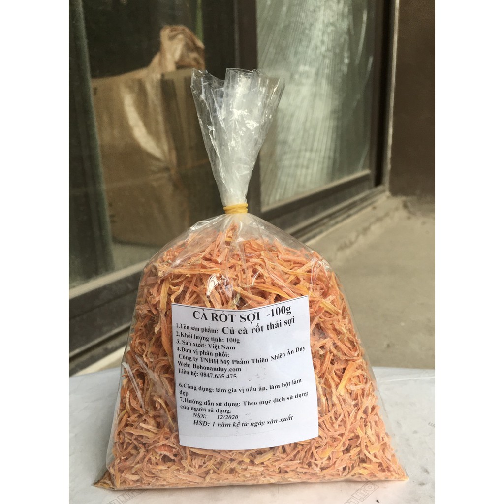 CÀ RỐT SỢI SẤY KHÔ làm nem ,làm nộm, muối dưa 100g