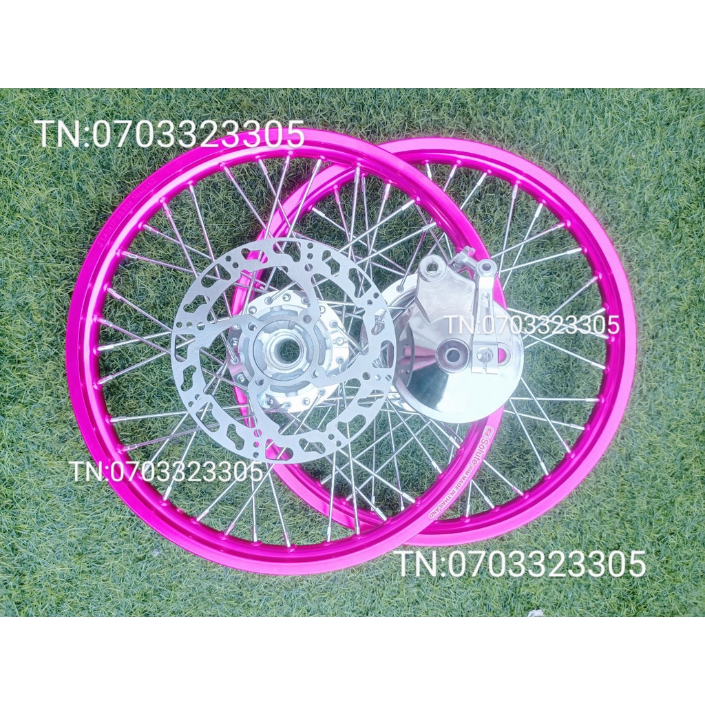 CẶP BÁNH CĂM WAVE DREAM TRƯỚC ĐĨA SAU ĐÙM NIỀN NHÔM HÔNG SOLUTE .DALE. BAN ZAI .SH THÁI KÈM MÁ VỚI PÁT VÀ ĐĨA .