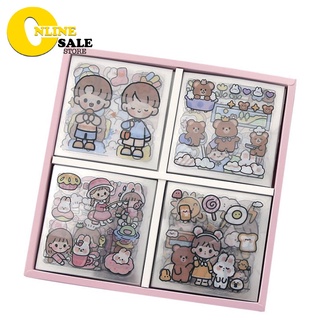 Bộ 1000 sticker dễ thương dán trang trí sổ. điện thoại. cốc , laptop .. có hộp đựng đi kèm- mới