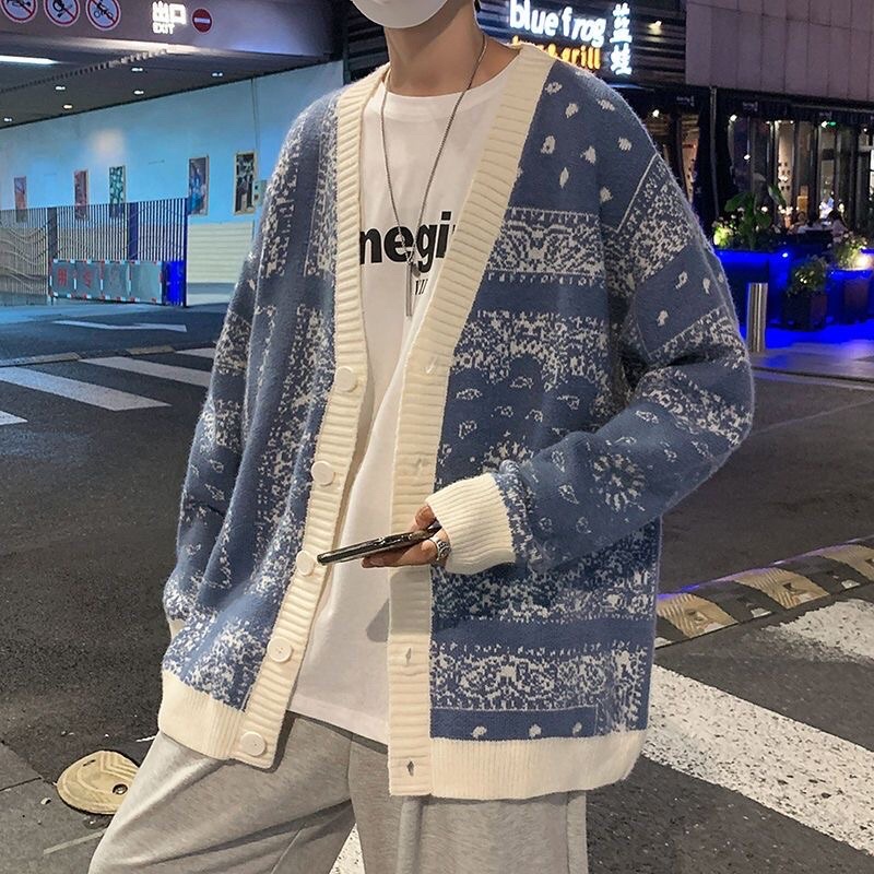 Áo Khoác Cardigan Rải Màu Unisex