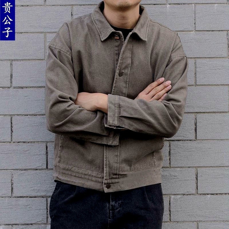 Áo Khoác Denim Dáng Rộng Thiết Kế Đơn Giản Trẻ Trung Dễ Phối Đồ Cho Nam