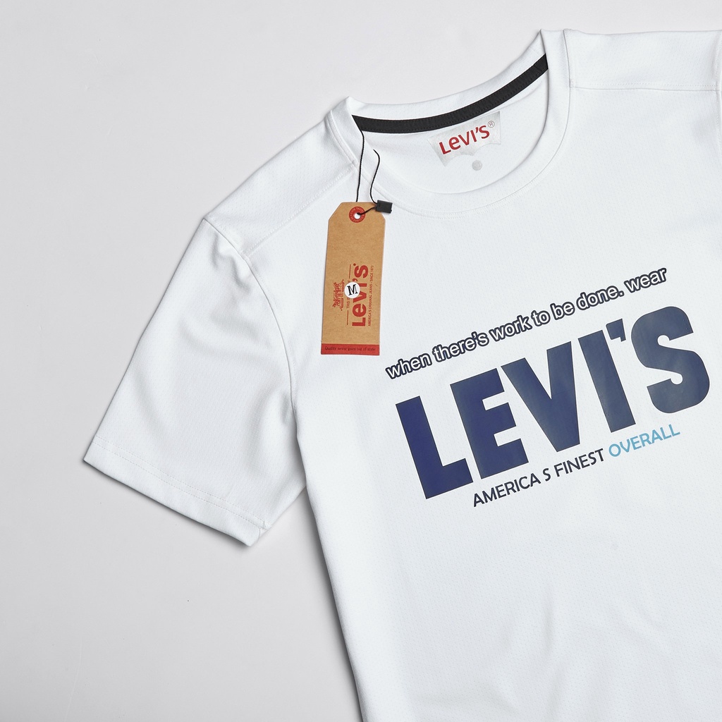 Áo thun nam cổ tròn ngắn tay cao cấp LEVIS vải thun dai khắc Laser  - Đẳng Cấp Hoa Kỳ