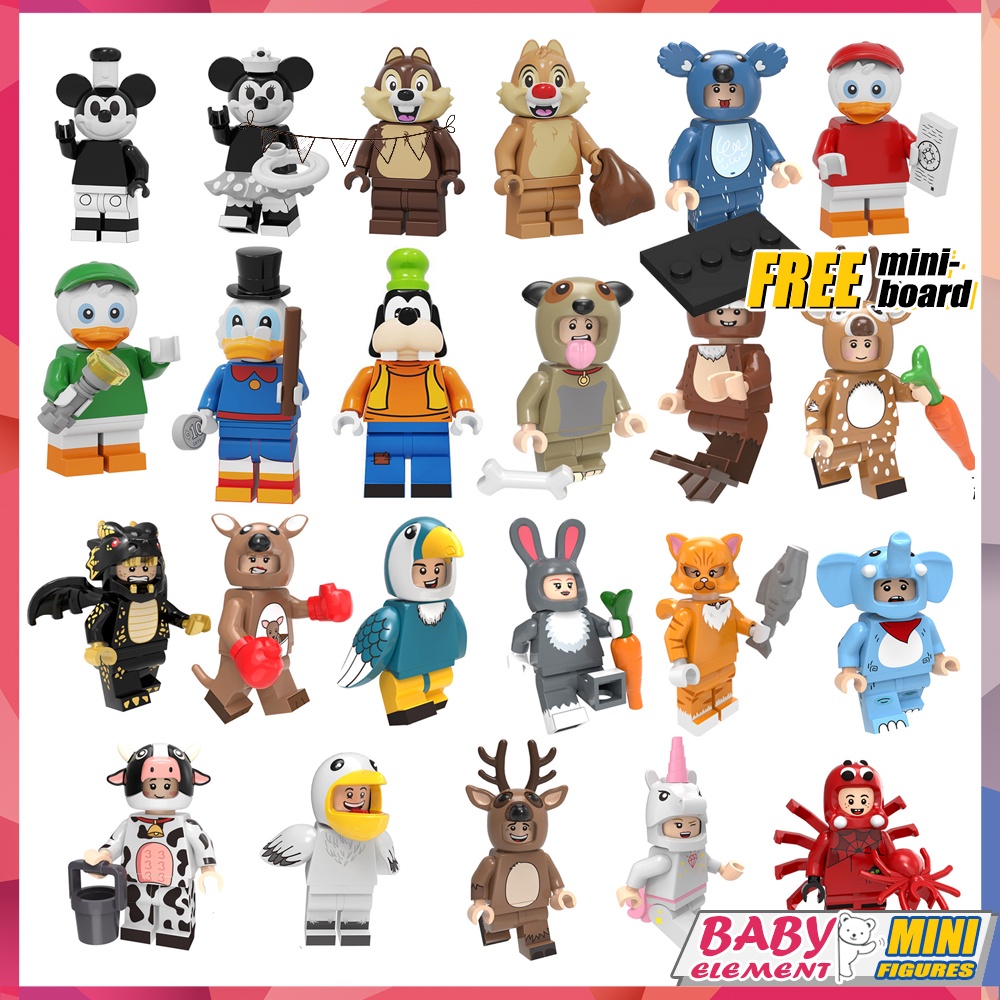 Tương thích với  Khối xây dựng DIY Mô Hình Lắp Ráp Nhân Vật Hoạt Hình Minifigures Dễ Thương Đồ chơi Quà tặng