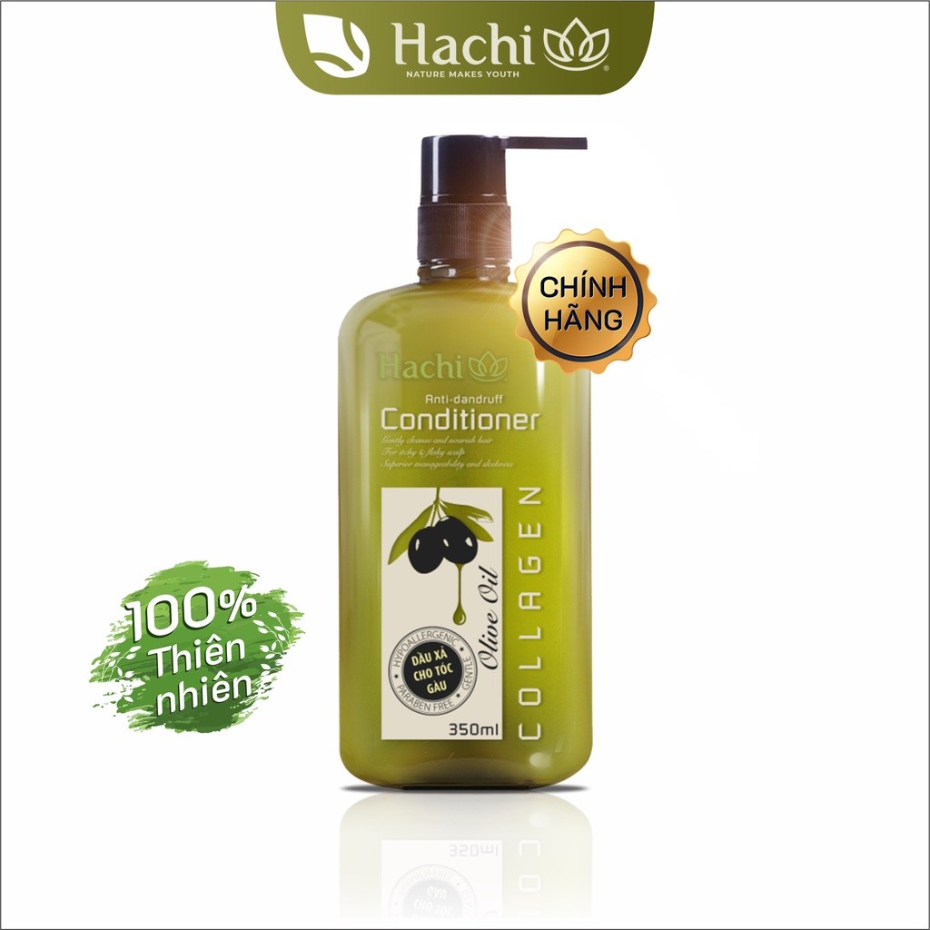 Dầu xả Hachi oliu dành cho tóc gầu - Dầu Xả dành cho tóc gàu OLIVE 3 size 350ml, 500ml, 800ml [Chính hãng] HACHI VIETNAM