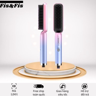 Luợc điện sấy tóc tạo kiểu uốn duỗi đa năng FINOSE LĐ01 -Đầu lược duỗi thẳng uốn xoăn Sấy Tóc Đa Chức Năng