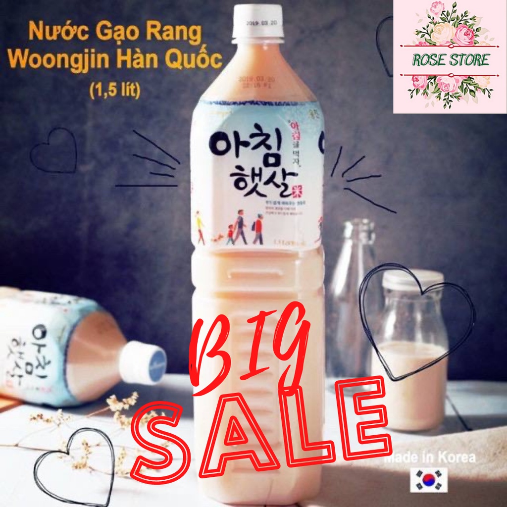 [SALE SỐC] Nước gạo Hàn Quốc 1,5l, Sữa gạo Hàn Quốc giàu dinh dưỡng chai to dùng cho cả nhà. ROSE-STORE