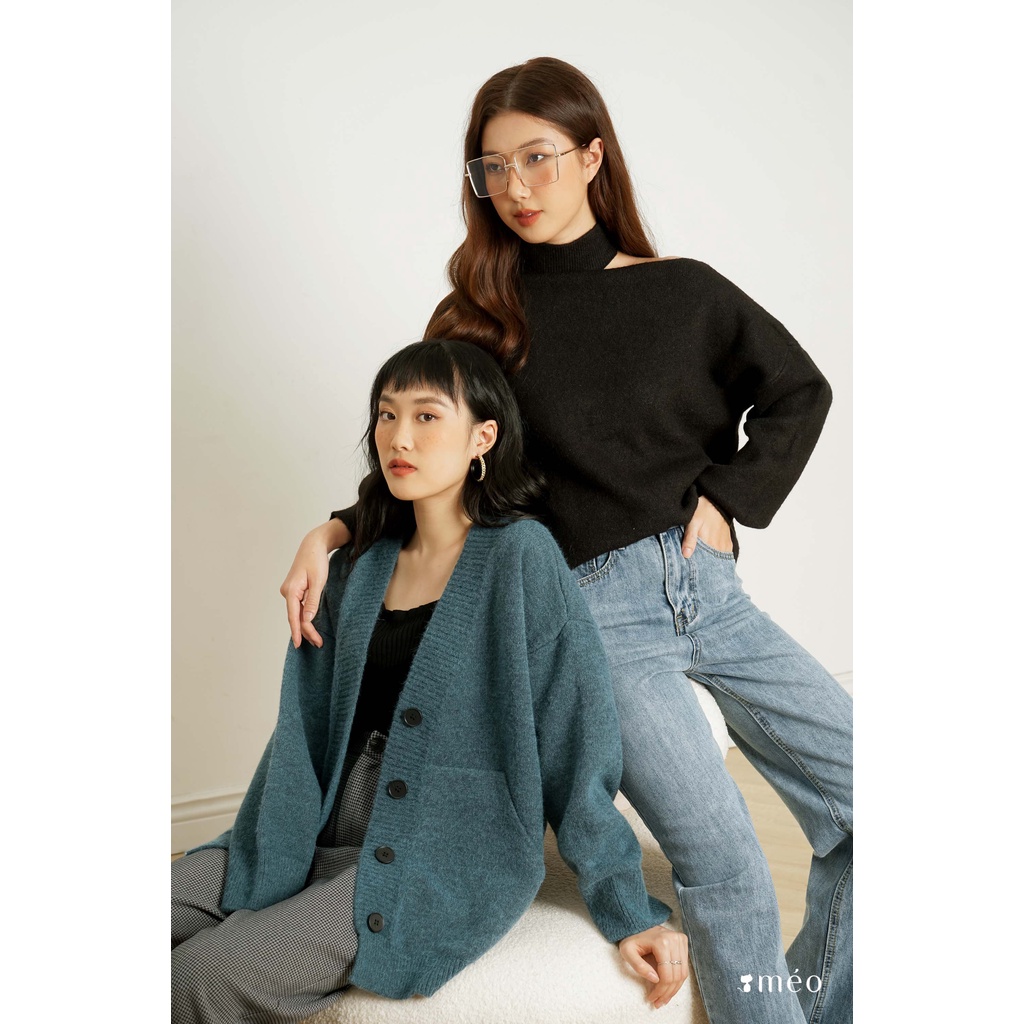 Áo len cardigan basic form rộng Peace [ Méo shop ] | BigBuy360 - bigbuy360.vn
