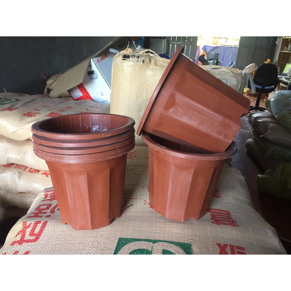 15 CHẬU NHỰA TRỒNG CÂY MÃ #E250 (BẠT PHỦ ĐẤT CHỐNG CỎ MỌC, BẦU KHAY TÚI ƯƠM...)