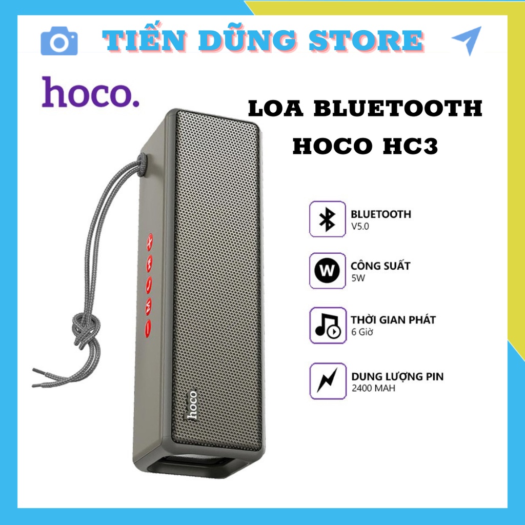 Loa Nghe Nhạc Bluetooth Hoco Hc3,Chống Nước IPX4 - Pin Khủng , Chính Hãng Bảo Hành 12 Tháng Lỗi Đổi Mới