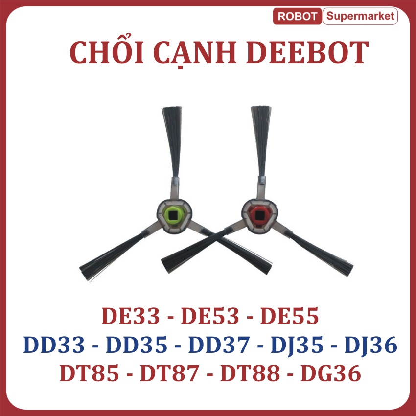 Phụ kiện chổi cạnh, chổi quét Robot hút bụi Deebot DE53, DE55, DD35, DJ35, DT85G, DD37, DT87G, Deebot 900-901