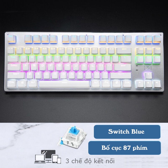 Bàn phím CƠ, Bàn phím máy tính Bluetooth Không Dây K950 LED Siêu đẹp, phím cơ switch đa dạng [CO BẢO HÀNH]
