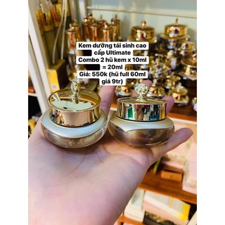 Combo 2 hũ kem dưỡng Whoo  Cheonyuldan Ultimate Regenerating Cream 10ml ( hàng tach set không vỏ hộp )