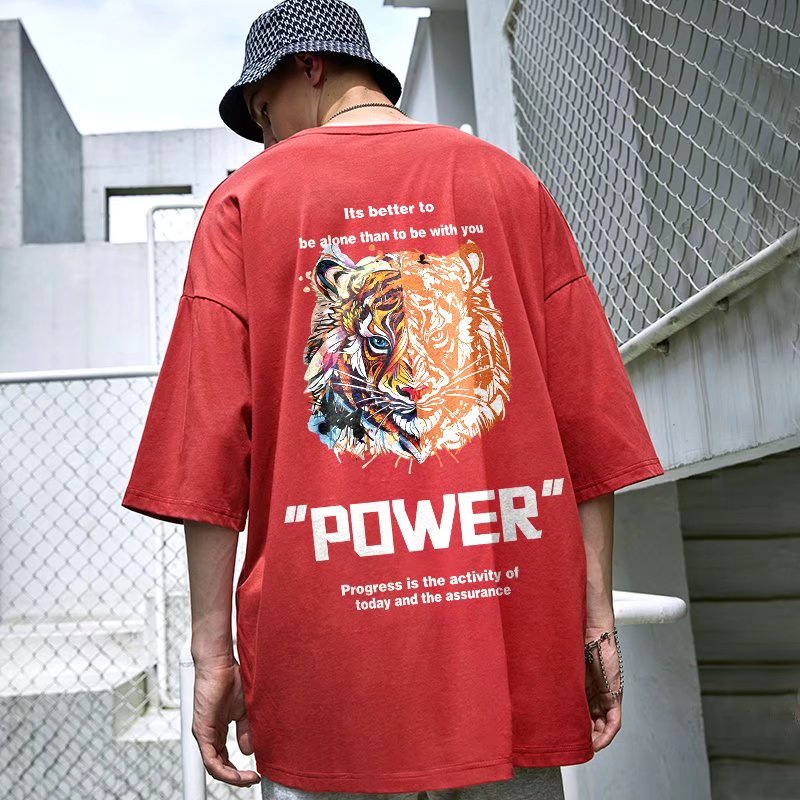 Áo Thun Tay Ngắn Dáng Rộng In Họa Tiết Hoạt Hình Phong Cách Đường Phố Thời Trang Mùa Hè Cho Nam size M-8XL