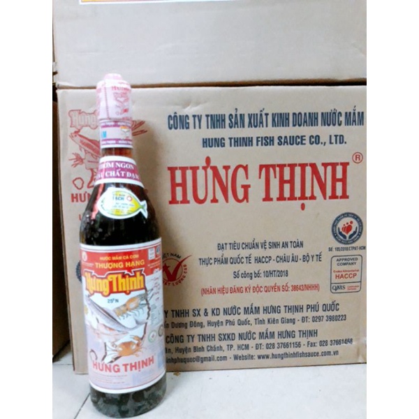 Nước mắm Hưng Thịnh chai 25 độ 620ML