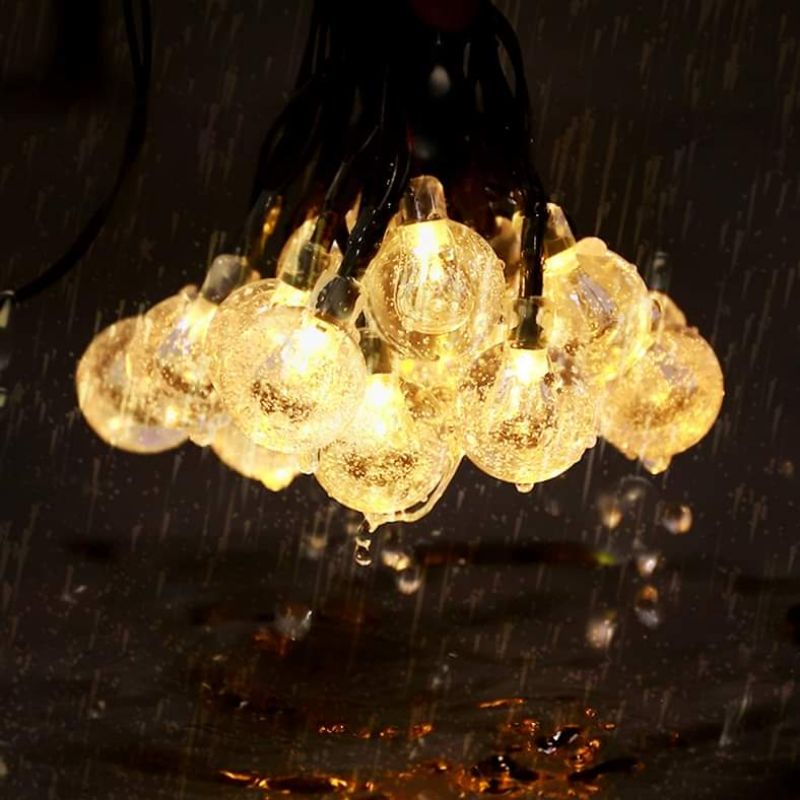 Dây Đèn Trang Trí Bi Bọt 10M - 42 Bóng Trang Trí Noel Lễ Tết Lung Linh