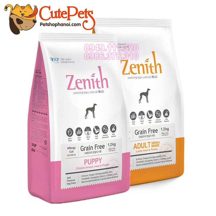 Thức ăn hạt mềm cho chó Zenith 1.2kg nhập khẩu Hàn Quốc - CutePets