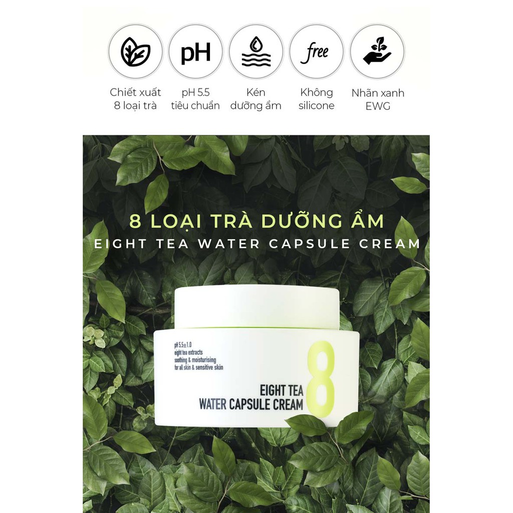 Kem Dưỡng B.O.M Eight Tea Water Capsule Cream 50g