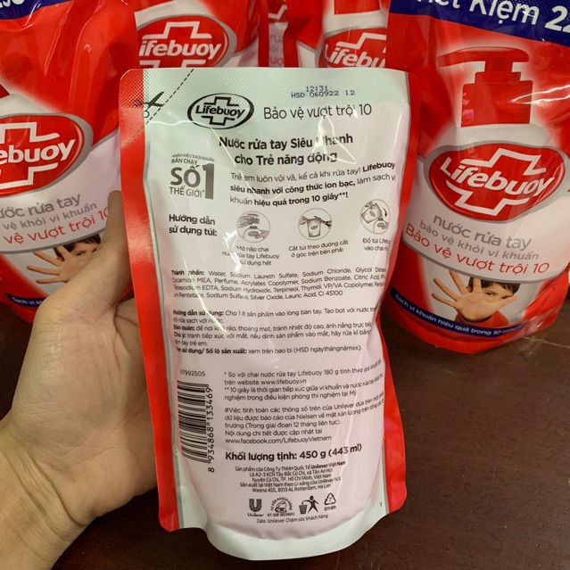 Nước rửa tay lifebuoy túi 450ml | BigBuy360 - bigbuy360.vn