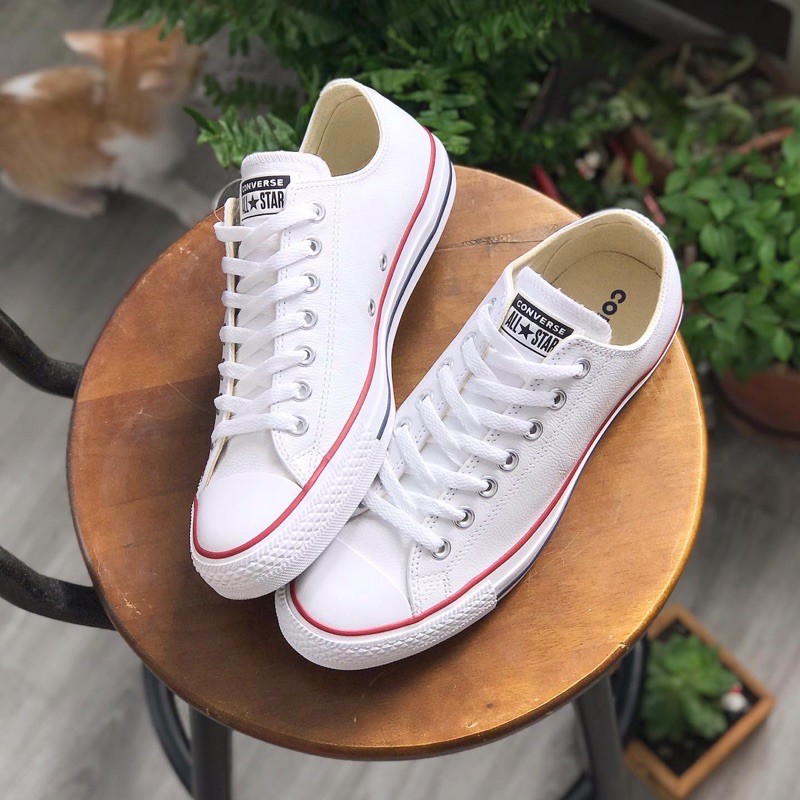 Giày Converse Chính Hãng Da Trắng (Hàng trưng bày Store)