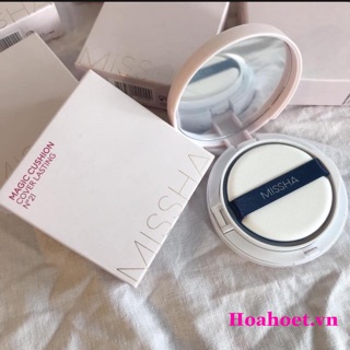 Phấn nước Missha M Magic Cushion Cover Lasting vỏ hồng Hàn Quốc