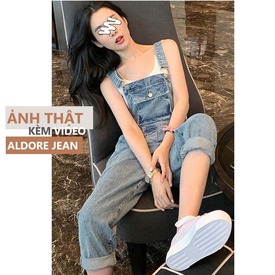 [ Mã FADIRECT20 giảm 20K đơn 150K] Quần yếm jean nữ túi hộp suông baggy MSQY1 | BigBuy360 - bigbuy360.vn