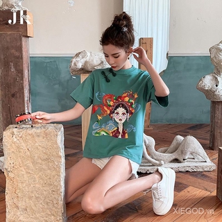 Áo Kiểu Sườn Xám Cách Tân Ngắn Tay Thời Trang Cho Nữ 2020