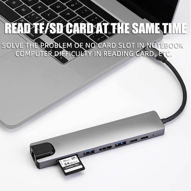 Bộ chia 8 cổng USB 3.0 cho laptop PC PD