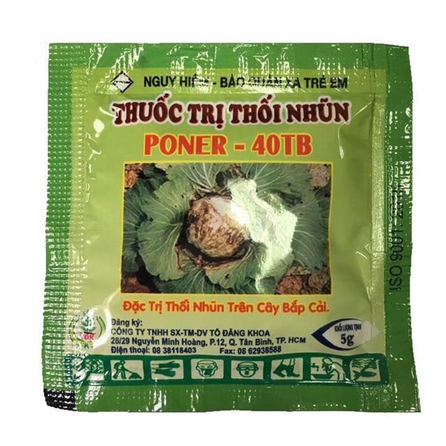 Thuốc trị thối nhũn cho Lan và cây trồng PONER - 40TB - Gói 5 gram