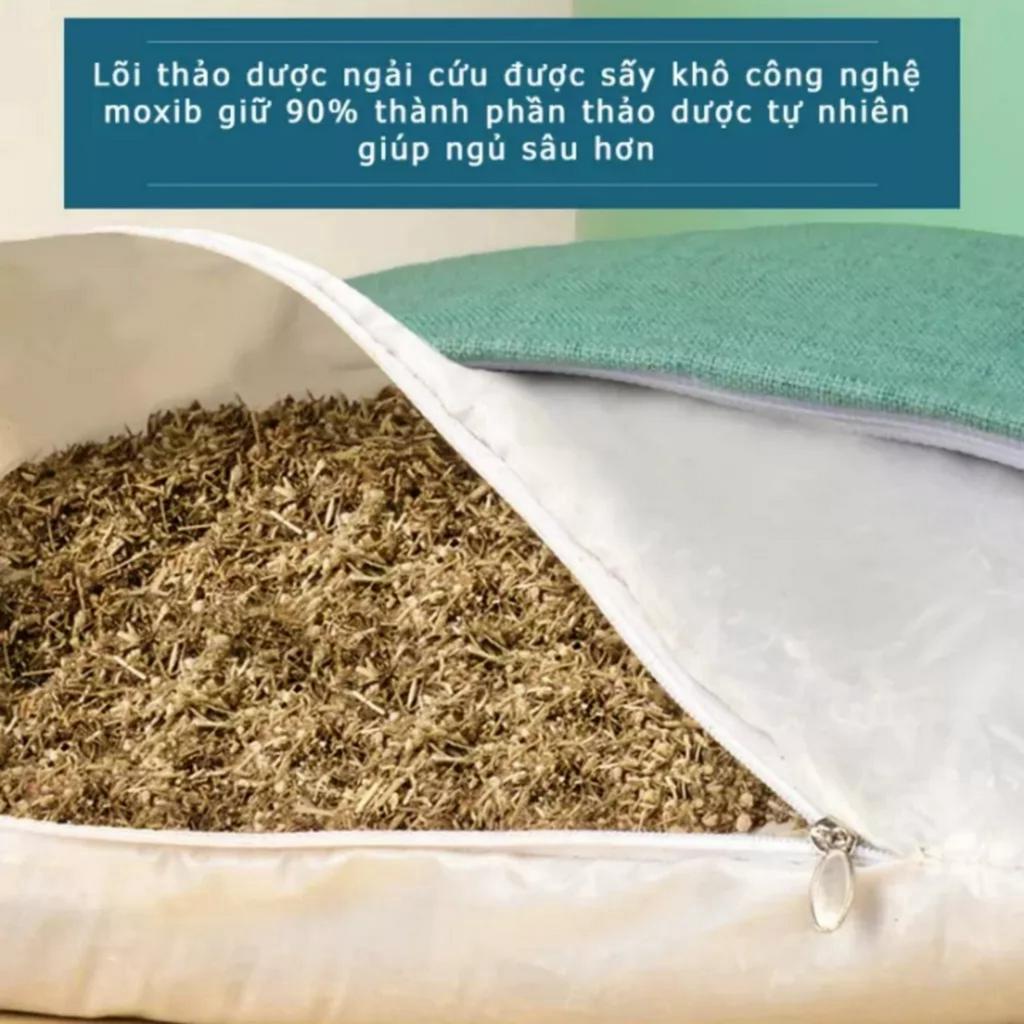 Gối Matxa,Gối Ngải Cứu Thảo Dược 2 IN 1 Thoáng Khí Giảm Mệt Mỏi ,Chống Gù Hiệu Quả G.h