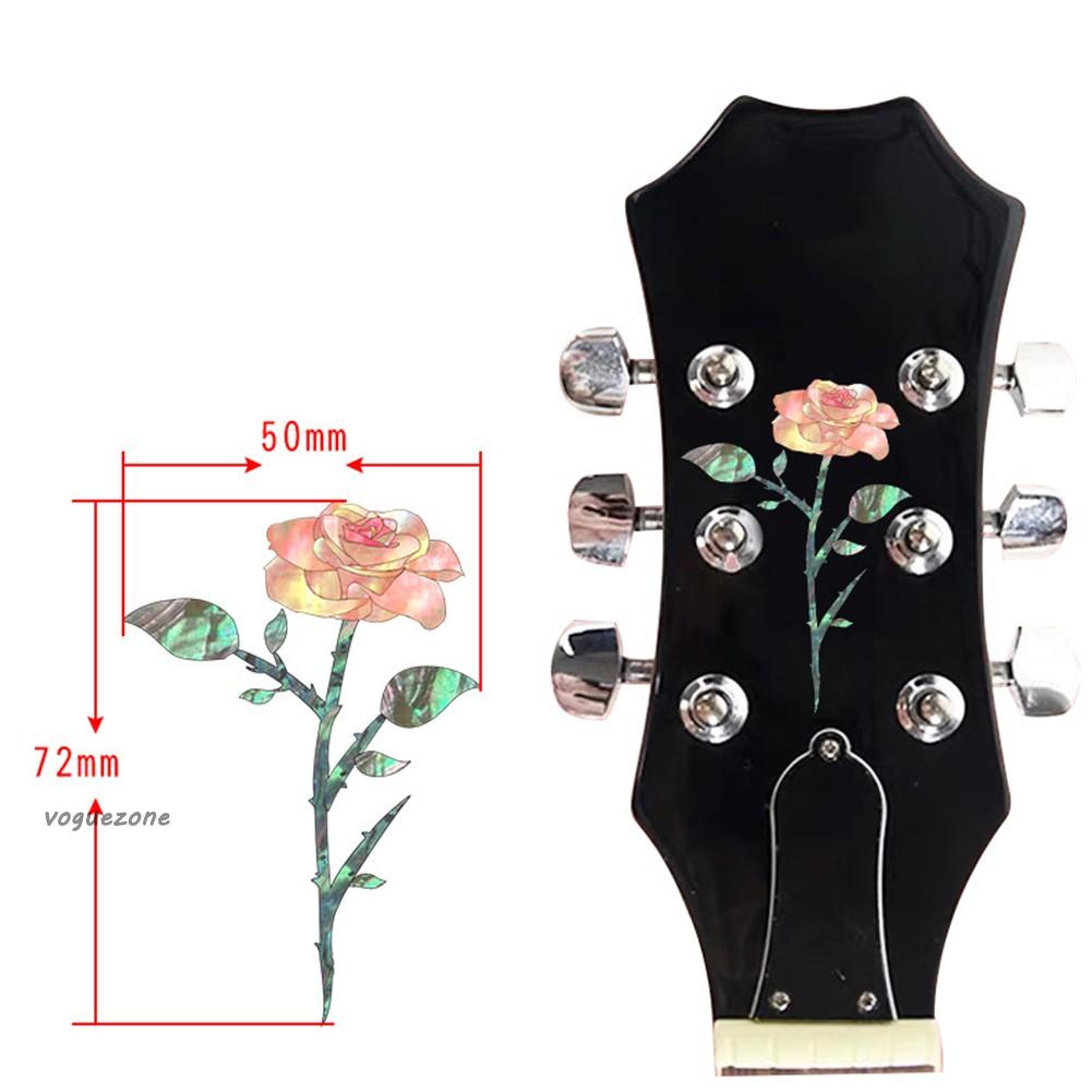 #VOGUEZ#Guitar Sticker Decal Blue Rose Decal Guitar Guitar Neck Headstock Sticker