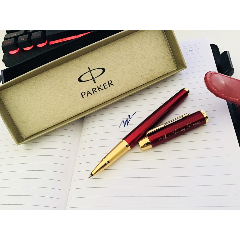 BÚT KÝ PARKER ĐỎ BÓNG CÀI VÀNG CAO CẤP  BÚT KÝ CAO CẤP