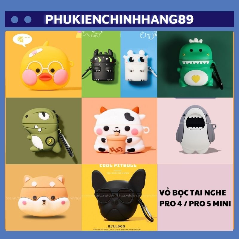 🔥 Case Ap  🔥 Freeship 🔥 Ốp - Vỏ Đựng Bảo Vệ Hộp Sạc Tai Nghe Ap 4 / Pro 4 / Pro 5 / Ap 4 Mini - MOBI