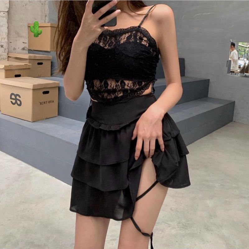 Váy ngắn Nhiều tầng dây quấn kiểu sexy PC