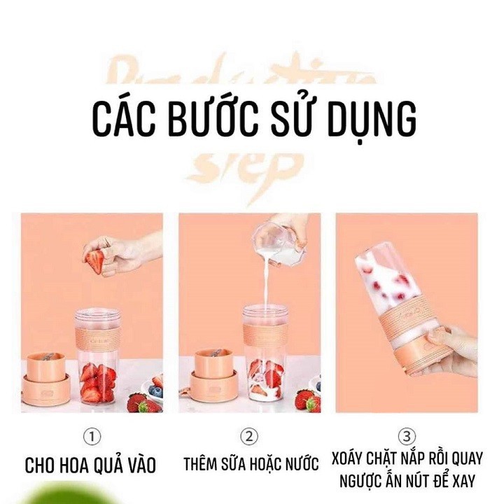 Máy xay mini cầm tay sạc usb tiện dụng