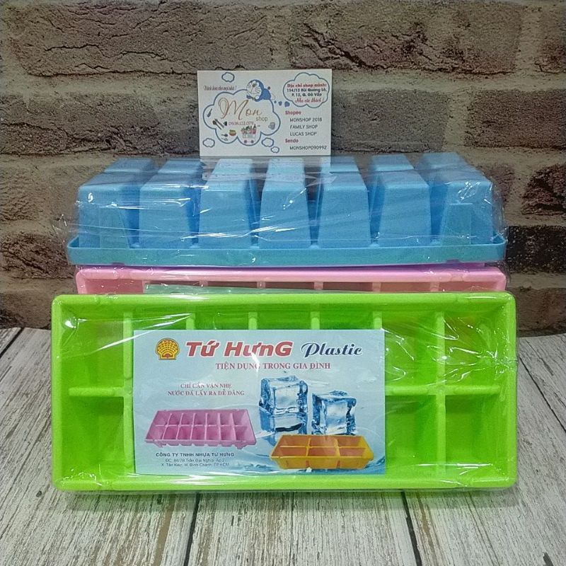 Khay đá nhựa dẻo 14 viên