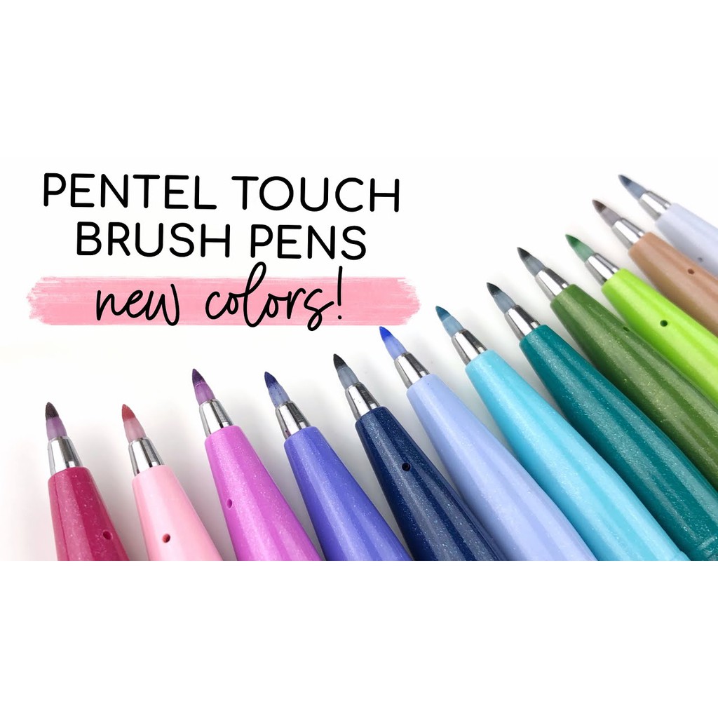 Bút viết thư pháp Pentel Brush Sign Pen (Bản màu 2020 mới Pastel)