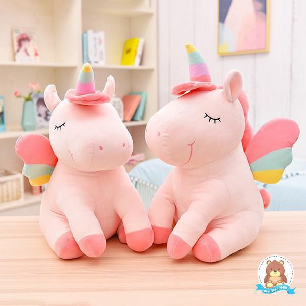 Gấu bông gối ôm ngựa kỳ lân ngựa pony vải co dãn 4 chiều hàng cao cấp - Tara Shop