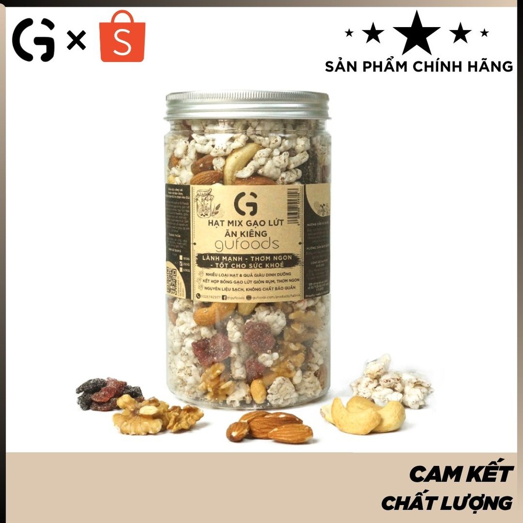 Granola siêu hạt dinh dưỡng mix gạo lứt ăn kiêng GUfoods - Lành mạnh, Thơm ngon, Tốt cho sức khoẻ | BigBuy360 - bigbuy360.vn