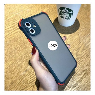 Ốp điện thoại mặt nhám màu trong suốt chống sốc dành cho iPhone 11 11 pro max xr xs max x 8 7 6 6s plus