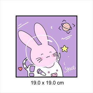Hình ủi áo trẻ em - hình thỏ ngoài hành tinh