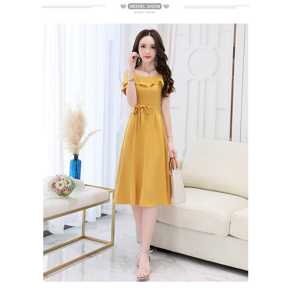 Đầm form dài rớt vai Misa Fashion MS318 đi chơi, dự tiệc - Có 2 màu