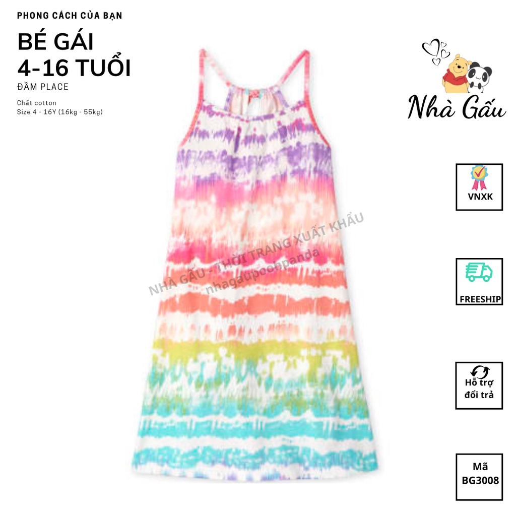 Đầm size đại loang xanh hai dây BG2234