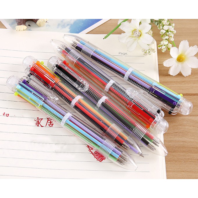 SG - Bút bi bấm nhiều màu sắc 6 trong 1 cute