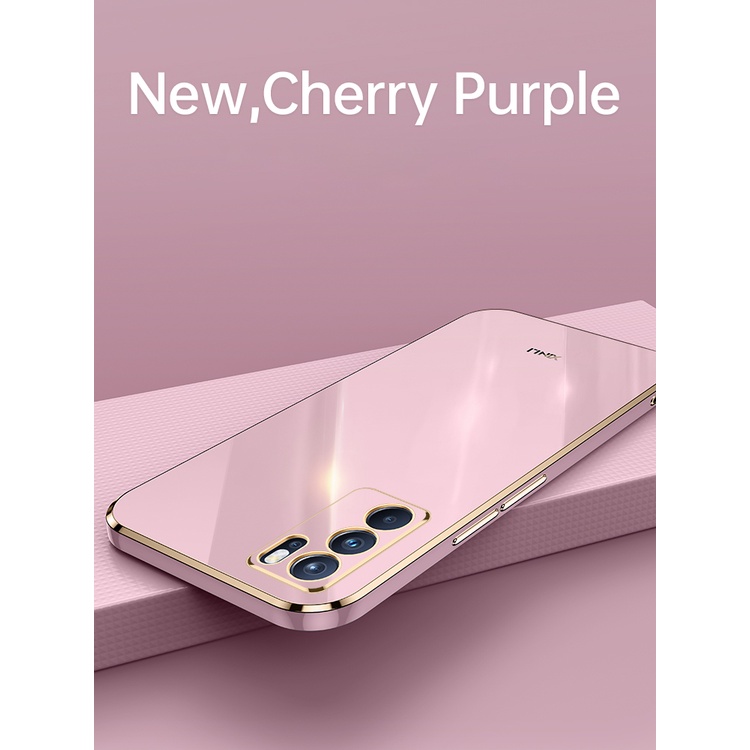 Ốp Lưng OPPO A16 Ốp Lưng OPPO Reno6 5G Ốp Điện Thoại silicone Mạ Điện Siêu Mỏng