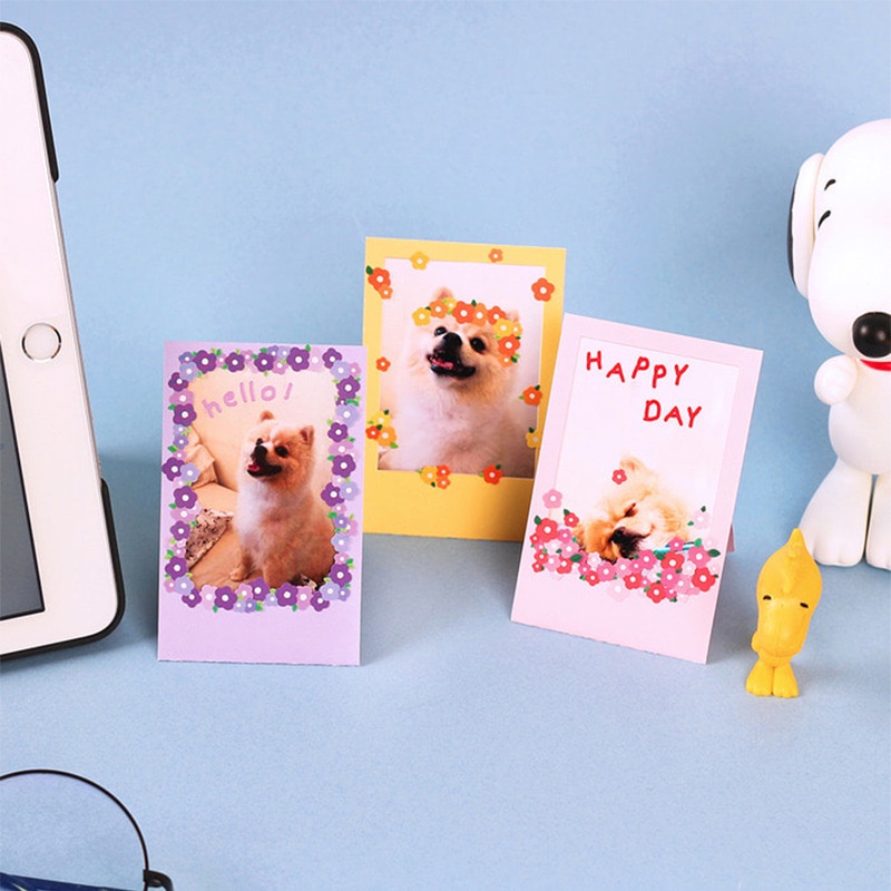 Zanmo tấm hình dán sticker hoa nhỏ kim tuyến dễ thương decor toploader