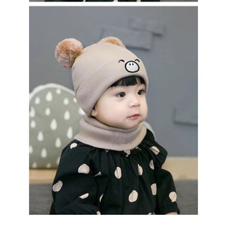 MŨ LEN KÈM KHĂN CỔ CHO BÉ - LUCY259